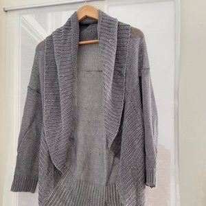 Vince silver linen cocoon cardigan S/M